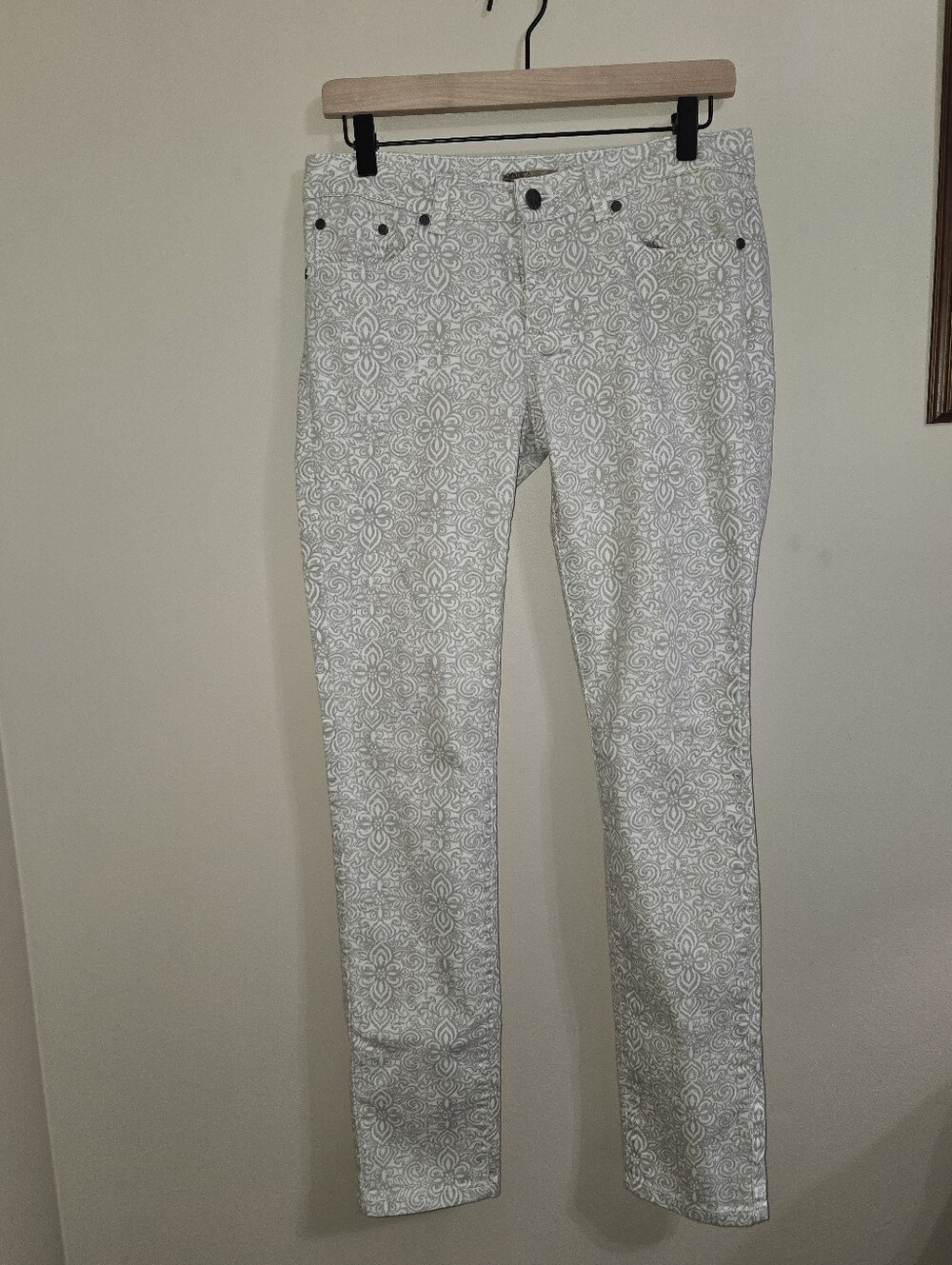 prAna Kara Skinny Jeans Women’s Size 6 Geometric Mandala Floral Print Stretch